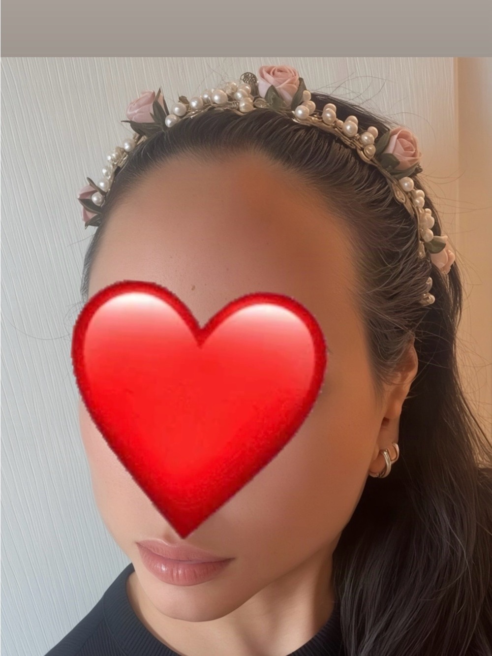 Pearl & Blush Rose Floral Headband